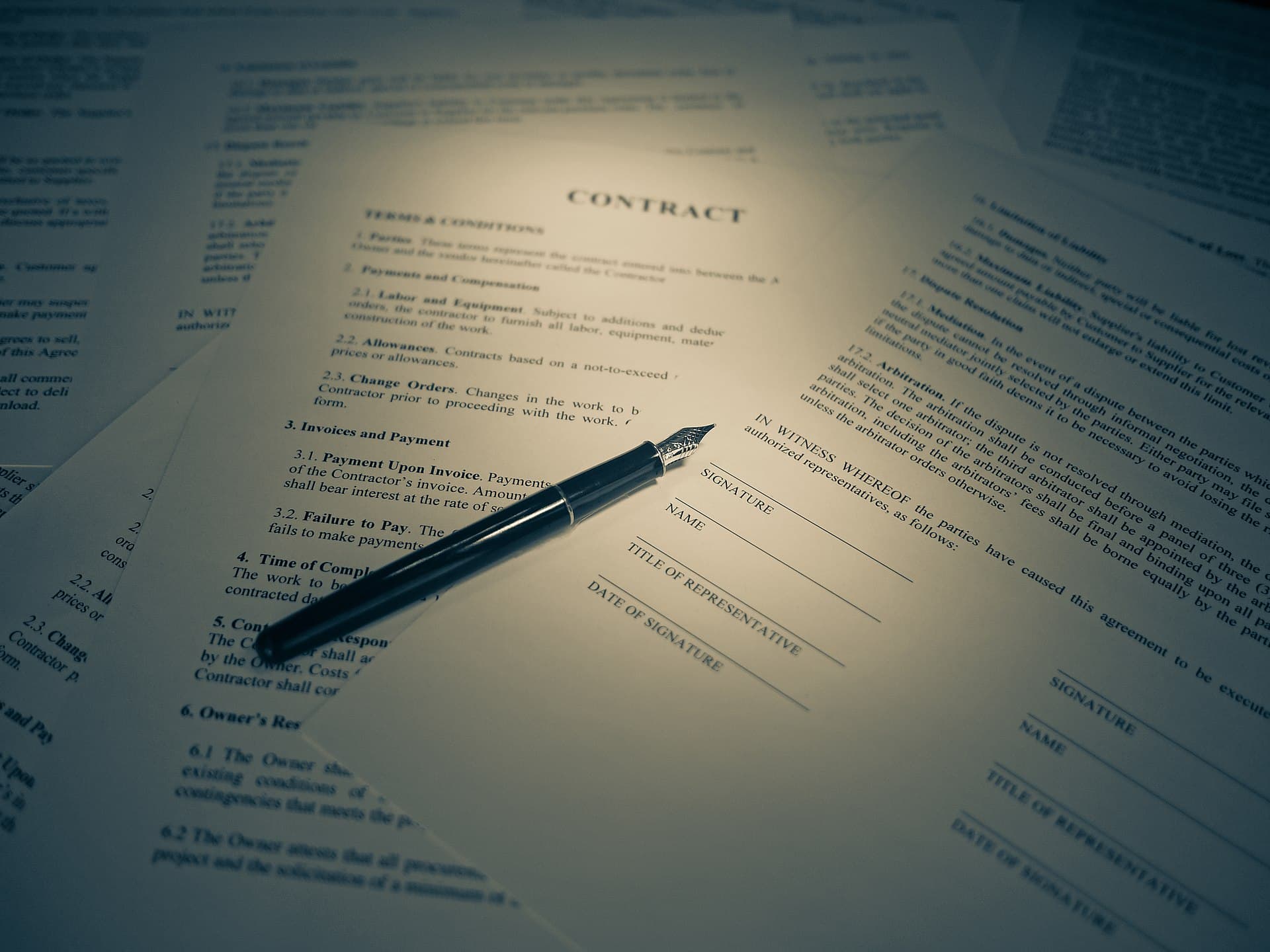 Signature d'un contrat commercial — droit des entreprises étrangères
